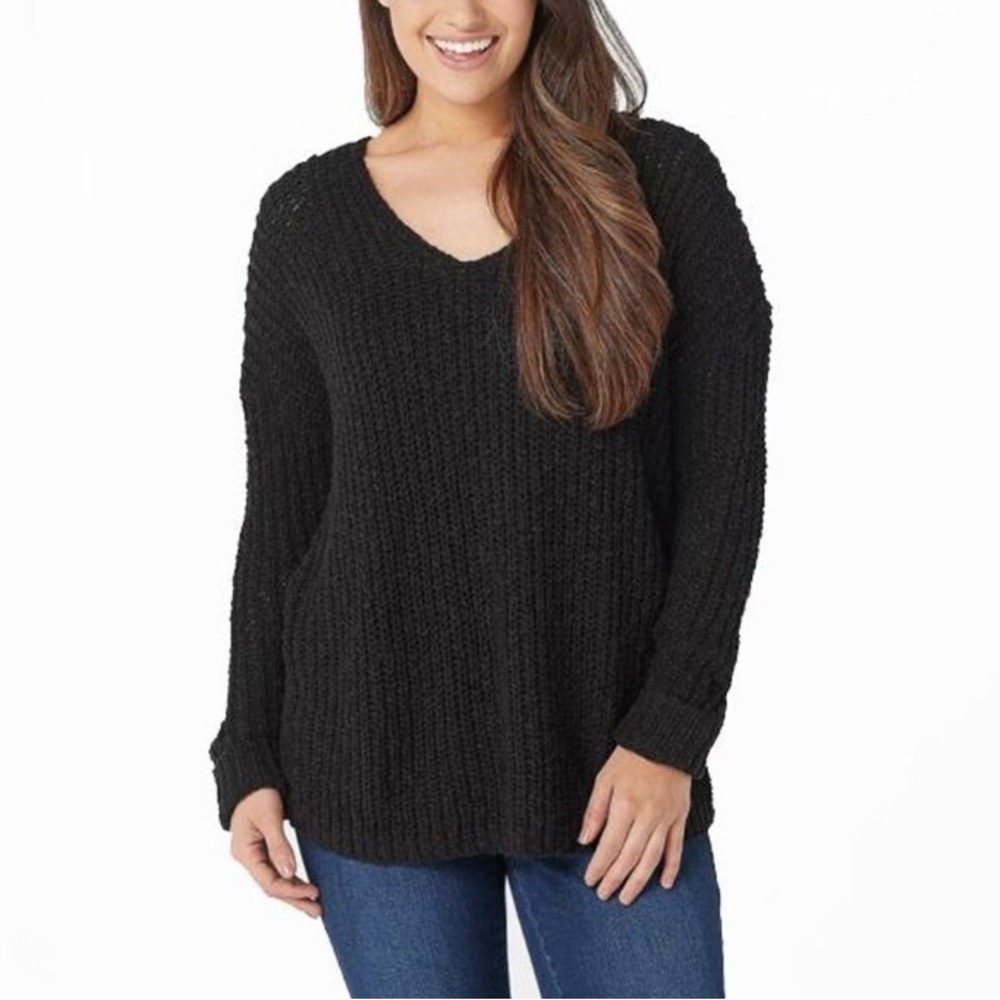 Rachel Hollis Ltd Twist Back Sweater in Black Size XXS
